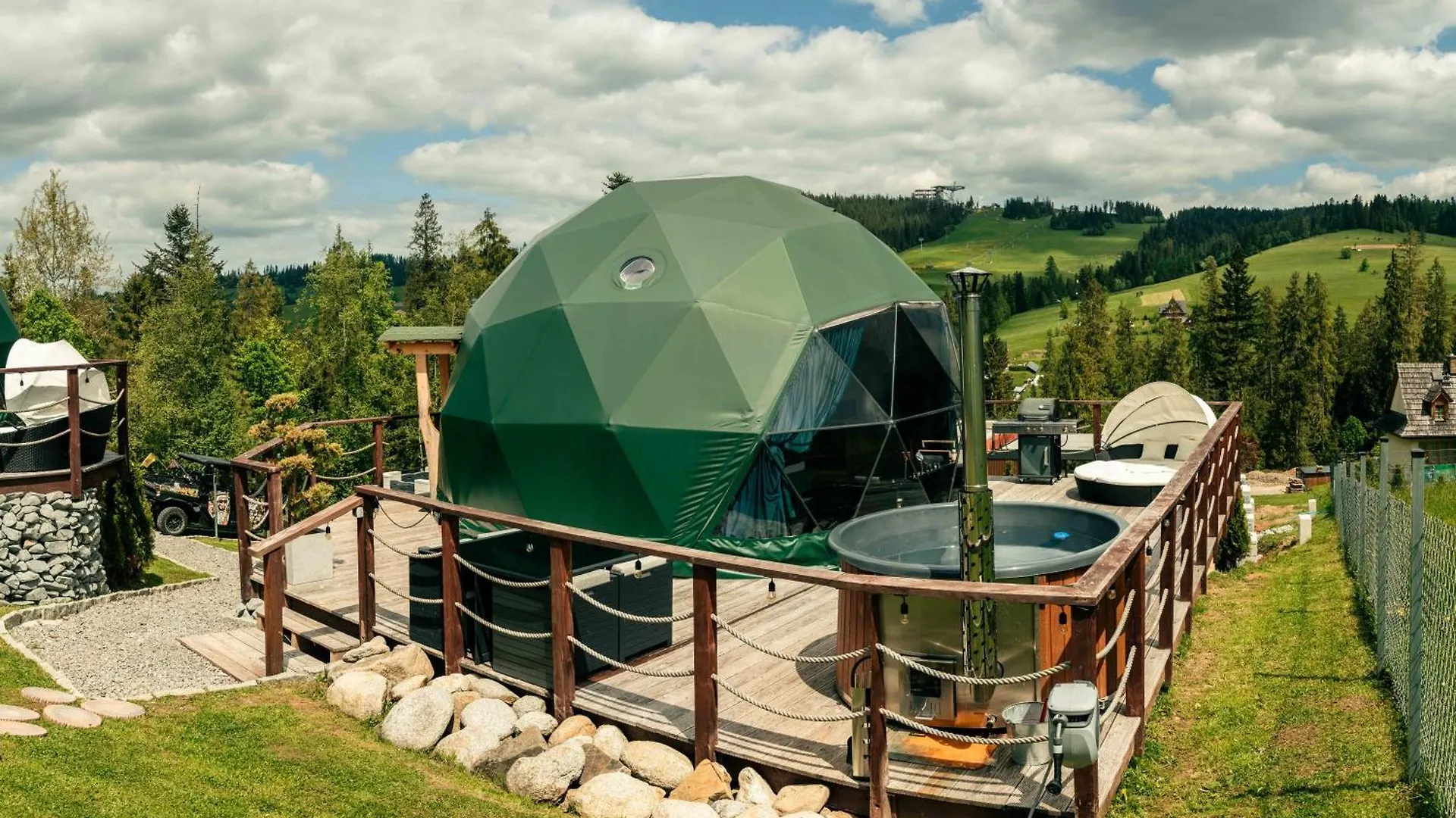 Goralski Harem Osada Glamp & Glass Z Jacuzzi I Balia ザコパネ ポーランド